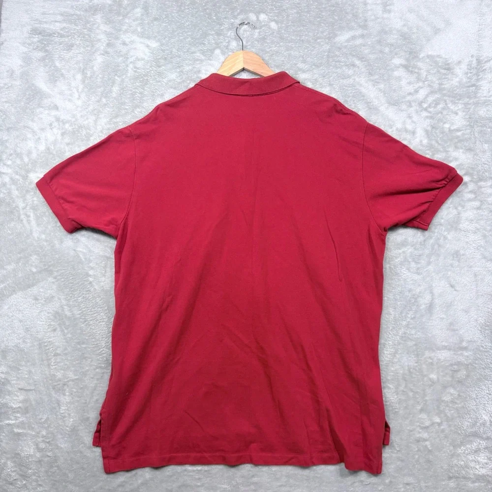 Polo Ralph Lauren Polo Shirt Mens XXL Red Short Sleeve Pique Green Pony Logo